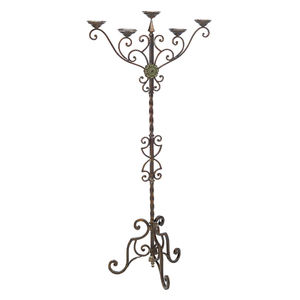 Venta caliente boda jardín decoración hierro candelabros soporte Metal sólido buen polvo recubierto para decoración hogar fiesta velas soporte - Product Image 2