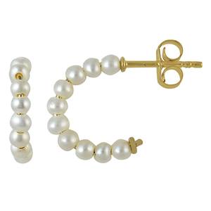 Boucle d'oreille pendante en argent sterling 925 plaqué or de haute qualité avec perles naturelles pour femme - Product Image 4