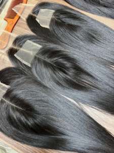 Cabello crudo vietnamita vendedores al por mayor cierre, cierre de encaje Hd, cierre de encaje Suiza 2x4, 2x6, 4x4,.. Color Natural - Product Image 2