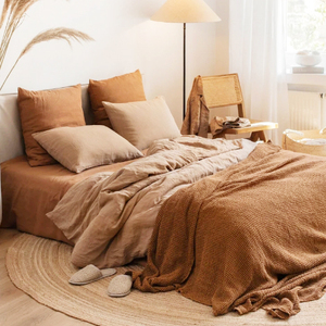 100% Linen Comforter Bộ vua nữ hoàng Duvet cover Set 3 MảNh rửa Linen bộ bao gồm hai vỏ gối Linen Khăn trải giường - Product Image 2