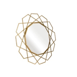 Miroir mural floral en laiton de luxe moderne, fait à la main, durable, de haute qualité, décoration intérieure, magnifiquement conçu en Inde - Product Image 1