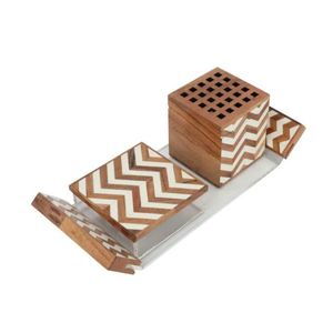 Producto caliente madera madre de perla incrustaciones Mubkhar para Ramadán Eid vacaciones hecho a mano de alta calidad al por mayor de Vietnam - Product Image 1