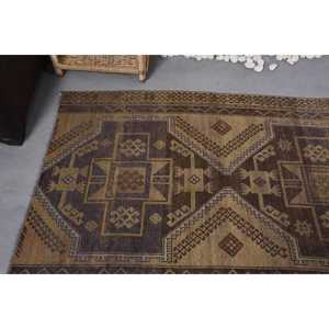 Alfombra de lana hecha a mano marrón Beige rústica 3,6X5,7 pies Vintage turco área grande rectángulo Patchwork para pasillo nueva alfombra de látex - Product Image 5