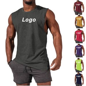 Vente en gros Débardeur Stringer personnalisé Logo Plus Size Plain Fitness Gym Wear Singlets Work Out Débardeur pour hommes pour hommes - Product Image 5