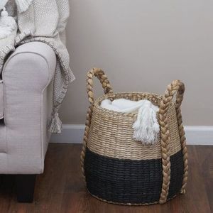 Handcrafted Water <b>Hyacinth</b> Storage <b>Basket</b> for Sustainable Living Room Organization Natural <b>Basket</b> - Product Image 1