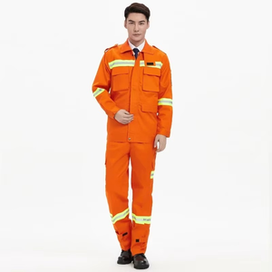 Ensemble de vêtements de travail respirants 100 % coton pour pompiers forestiers, ignifuge, isolant, avec bande réfléchissante - Product Image 6