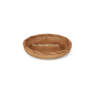ถาดหวายทำมือจากเส้นใยธรรมชาติ สำหรับเสิร์ฟอาหารและตกแต่งโต๊ะ - Product Image 6
