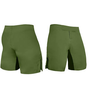 กางเกงขาสั้น MMA สำหรับผู้ชายกางเกงขาสั้นมวยไทยแบบเรียบทำจากโพลีเอสเตอร์พิมพ์ซับลิเมชันสำหรับฝึกซ้อม - Product Image 4