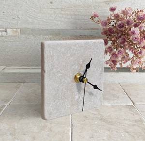 The CRAFT EXIM Luxury Natural Marble Quartz <b>Art</b> <b>Deco</b> <b>Desk</b> Clock Premium Handcrafted Home Office Decor - Product Image 4