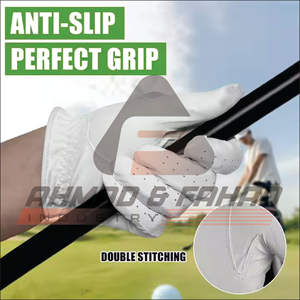 ถุงมือกอล์ฟหนังแกะสีขาวสำหรับผู้หญิงผู้ชาย, ทนทานทุกสภาพอากาศสวมใส่กีฬาหนังแท้ระบายอากาศได้ด้ามจับนุ่มคุณสมบัติกันลื่น - Product Image 3