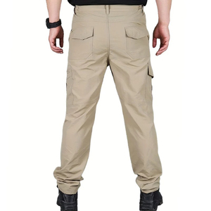 Pantalones cargo de verano personalizados para hombre, pantalones largos transpirables de secado rápido, múltiples bolsillos, botón plano para senderismo al aire libre de talla grande - Product Image 2