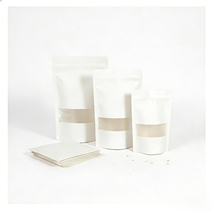 Pochette classique en papier couché avec impression numérique, biodégradable et résistante à l'humidité pour l'emballage industriel d'ingrédients alimentaires - Product Image 1