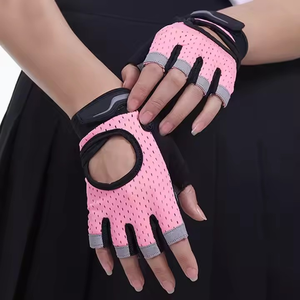 ถุงมือแข่งรถครึ่งนิ้วสำหรับผู้หญิงถุงมือเล่นกีฬาใช้ยกยิมฟิตเนสได้โลโก้ออกแบบได้ตามต้องการ - Product Image 4