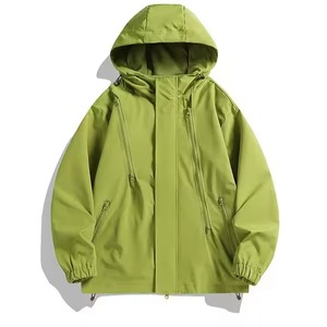 Chaqueta de lluvia con cuello levantado disponible en todos los colores para hombres Abrigos transpirables de deportes y actividades al aire libre de talla grande - Product Image 1