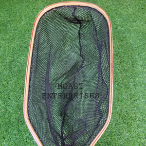 Filet d'atterrissage de pêche à la mouche en plein air Filet à truite Cadre en bois avec filet en caoutchouc Filet coulé à la main Thor Filet de pêche à la truite - Product Image 1