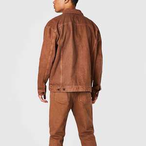 Chaqueta vaquera de talla grande para hombre, tendencia industrial, estilo callejero, chaqueta vaquera hecha a medida, cantidad a granel, chaqueta vaquera - Product Image 2