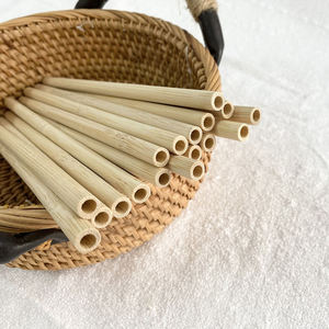Pajitas de Bambú Talladas Biodegradables, Pajitas de Bambú 100% Naturales y Orgánicas, Pajitas de Fibra con Grabado Láser - Product Image 3