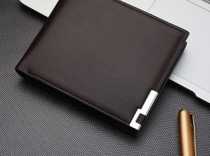 Cartera de cuero genuino delgada para hombre con cierre abierto Tarjetero de negocios minimalista hecho de cuero de alta calidad - Product Image 3