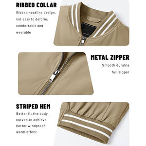 Blouson aviateur chaud d'hiver pour hommes Style décontracté fait à la main toile épaissie multi-poches logo avant personnalisable pour beau mature - Product Image 4