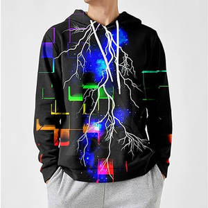 Best Quality Men's Fashion <b>Fleece</b> Hoodies & <b>Sweatshirts</b> New Design 3D Printed Plain Dyed for Winter Made in Pakistan - Product Image 3