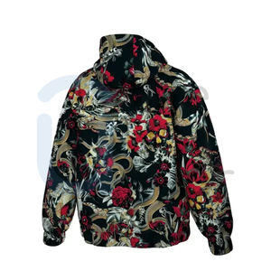 Chaqueta Cortavientos Deportiva con Capucha, Estilo Urbano, Personalizada con Estampado, Impermeable, para Primavera, para Hombre y Mujer, Diseño Sólido con Logotipo Frontal - Product Image 5