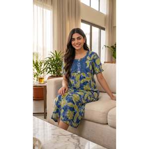 Camisón Midi de Tencel y Bambú para Mujer - Camisón Corto Premium para el Hogar en Verano - Product Image 4