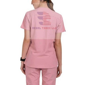 Custom V-Neck Unisex Hospital Scrub Set Uniforme de enfermera Set Clínica Personal Scrub Uniforme - Product Image 6
