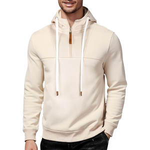 Offre Spéciale à capuche à manches longues pour hommes, ensemble décontracté et sportif personnalisé couleur unie saison d'hiver coupe ample avec logo à l'avant vente en gros - Product Image 2