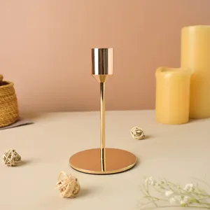 Luxury Modern Romantic Wedding Home Golden Metal <b>Candlestick</b> Stand Long Taper Candle Holder Set for Decorative - Product Image 3