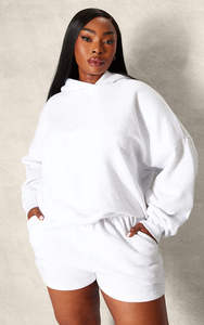 Full Length 100% Cotton Ash <b>Grey</b> Drop Shoulder <b>Women's</b> Oversize <b>Hoodie</b> Anti-Wrinkle And Breathable Hoodies <b>Women's</b> <b>Zip</b> Up <b>Hoodie</b> - Product Image 4