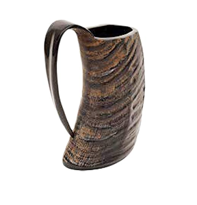 Chopes à bière personnalisées en corne de buffle, décoratives, polies à la main, capacité de 200 ml, fabriquées en Inde - Product Image 1