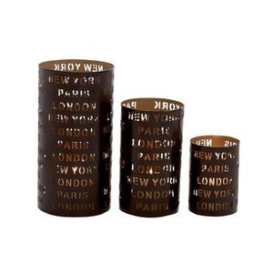 เชิงเทียนเฮอริเคนโลหะคลาสสิกที่มีสัมผัสโบราณที่สมบูรณ์แบบสำหรับการตกแต่งภายในบ้านไร่บ้านวินเทจและการตั้งค่าที่เรียบง่าย - Product Image 1