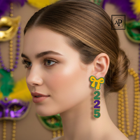 Pendientes de Botón Colgantes con Cuentas de Cristal de Estrás Coloridas de Mardi Gras, Ligeros, Sin Níquel, Estilo Vintage, Tonos Atrevidos