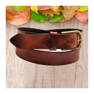 เข็มขัดหนังแท้คุณภาพสูงสำหรับผู้ชาย พร้อมหัวเข็มขัดโลหะทองเหลือง ทนทานและน้ำหนักเบา ซื้อในราคาขายส่ง - Product Image 5