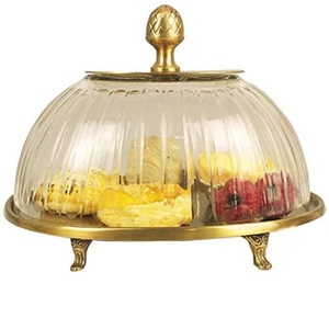 Soporte multifuncional para servir pasteles de frutas de diseño único con soporte decorativo para servidores de pasteles de cúpula - Product Image 6