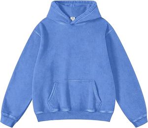 Venta al por mayor de los hombres de talla grande pulóver con capucha de peso pesado de algodón pegatina de diamantes de imitación de impresión de gran tamaño Streetwear para la temporada de primavera - Product Image 1