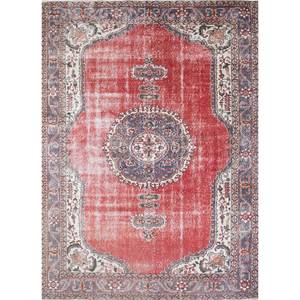 Alfombra de Lana Anudada a Mano de Gran Tamaño, Diseño de Medallón Rojo y Naranja, para Sala de Estar o Pasillo, Modelo Pae-2021 - Product Image 1