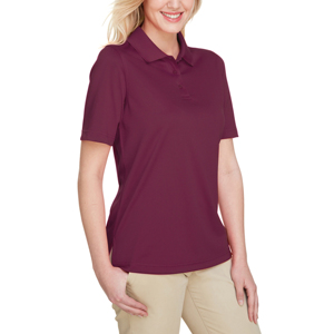 Polo de señoras de algodón 100% de alta calidad con logotipo personalizado al por mayor polo de golf ajustado de costilla elástica para mujer - Product Image 3