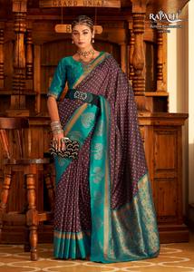 Dernier créateur Banarasi Silk Copper Zari Weaving Border Saree By Fab Zone - Product Image 2