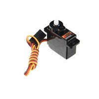 Micro Servo Analógico ES08A-II de Emax, Mini Servo de 9g para Avión RC, Helicóptero, Barco, Engranaje de Plástico de Alto Torque con Accesorios