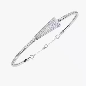 18Kt Plata Oro 9,7G Moissanite Pulsera Elegante 0,4760 Ct Diamantes 0,4760 Ct Moissanite Brazaletes Joyería de diamantes únicos - Product Image 2