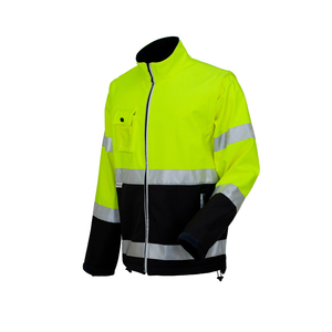 OEM Plus Size Reflective FR High Visibility <b>Safety</b> Workwear Jacket Spandex Polyester Zipper Front Custom Logo UV Printed Unisex - Product Image 1