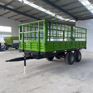 En Oferta: Remolque de Acero Verde con Capacidad de Carga de 10001-15000 kg, con Barandas Laterales y Diseño de Doble Eje - Product Image 4
