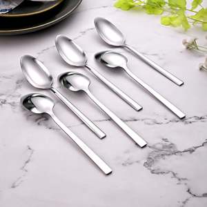 Sleekline Eco-Friendly Stainless Steel Spoons and Forks Set <b>Small</b> <b>Mirror</b> Polished Wooden Handle for Tea Food Party Measuring - Product Image 4