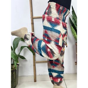 Yak <b>Wool</b> Blend Boho Unisex Harem <b>Pant</b> Aztque Geometric Pattern Comfortable Non-Dermatological Hipster Tribal Trouser Handmade - Product Image 5
