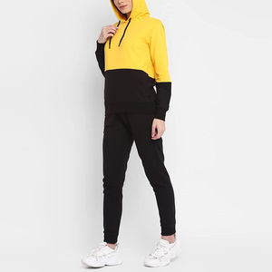 Double Panel Women's Hooded Tracksuits Casual Winter Fitness Clothing Pullover Hoodies & Joggers <b>Pants</b> Set <b>Ladies</b> - Product Image 2