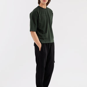 เสื้อยืดผู้ชายคุณภาพสูง สวมใส่สบาย ลายพิมพ์ไม่ซ้ำใคร สไตล์ลำลอง ผ้าเจอร์ซีย์ ลายเรียบ 100% ผ้าฝ้าย เสื้อเจอร์ซีย์เปล่าสำหรับสกรีนลายเอง - Product Image 1