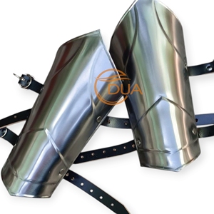 Brazaletes de hierro medievales, hechos de hierro de calibre 18, diseñados para proteger la parte inferior de los brazos - Product Image 2