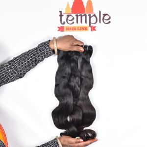 Paquete de cabello de color natural vietnamita para mujeres negras, máquina barata, procesamiento de doble trama, extensiones de cabello humano sin procesar - Product Image 4