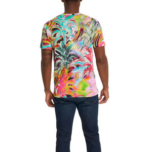 เสื้อยืดระบายอากาศผ้าฝ้าย100% ทรงหลวมสำหรับผู้ชายเสื้อยืดพิมพ์ซับลิเมชันแบบเข้ารูป - Product Image 3